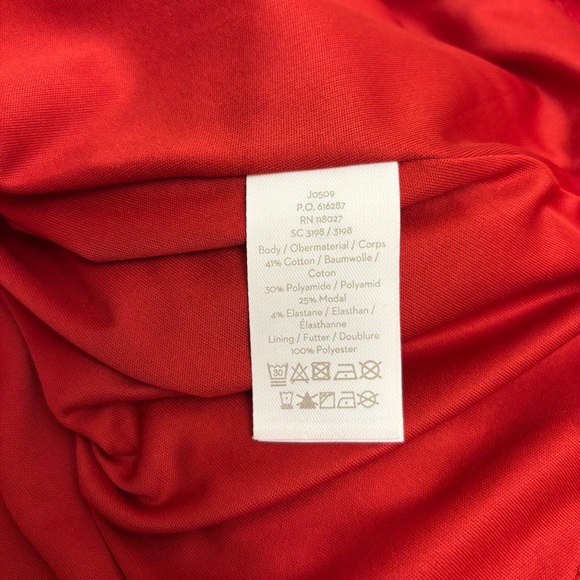 Boden Nerissa Ponte Midi Dress Red Navy size 12 - Picture 15 of 16